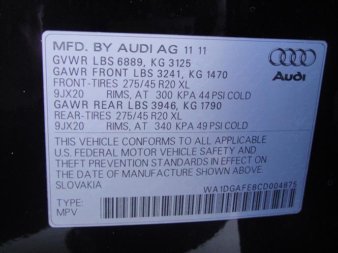 Ảnh Audi Q7 Prestige 2012